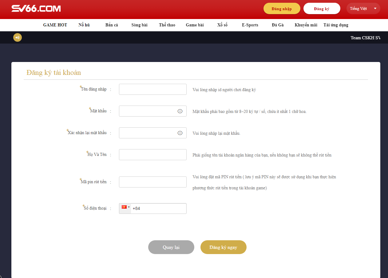 Fa Cai Shen 1+2 SV66 - Tổng hợp thông tin từ A đến Z 10 Đăng ký tài khoản game mới tại SV66