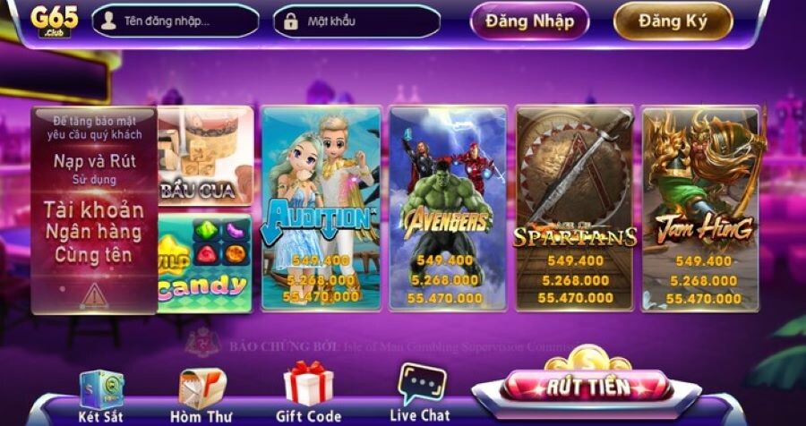 G65 Club | G65 Live - Những đánh giá chi tiết cổng game 7 Cổng game G65 Club có những trò chơi gì?