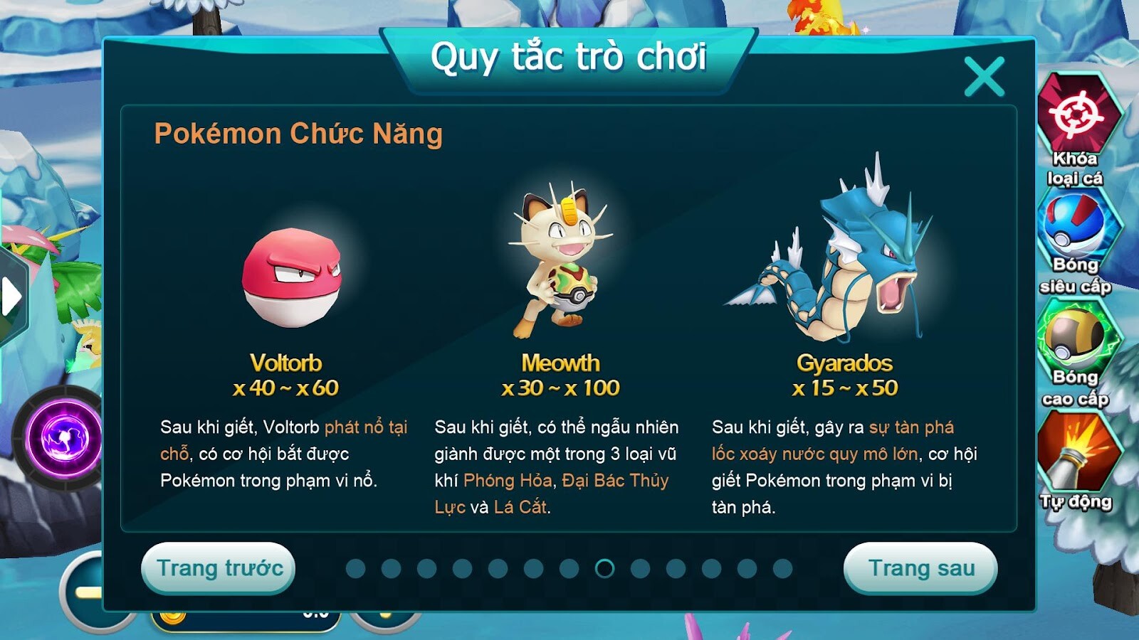 Đại Sư Pokemon SV66 - Game săn Pokemon hot hit nhất hiện nay 18 Đối với Pokemon chức năng