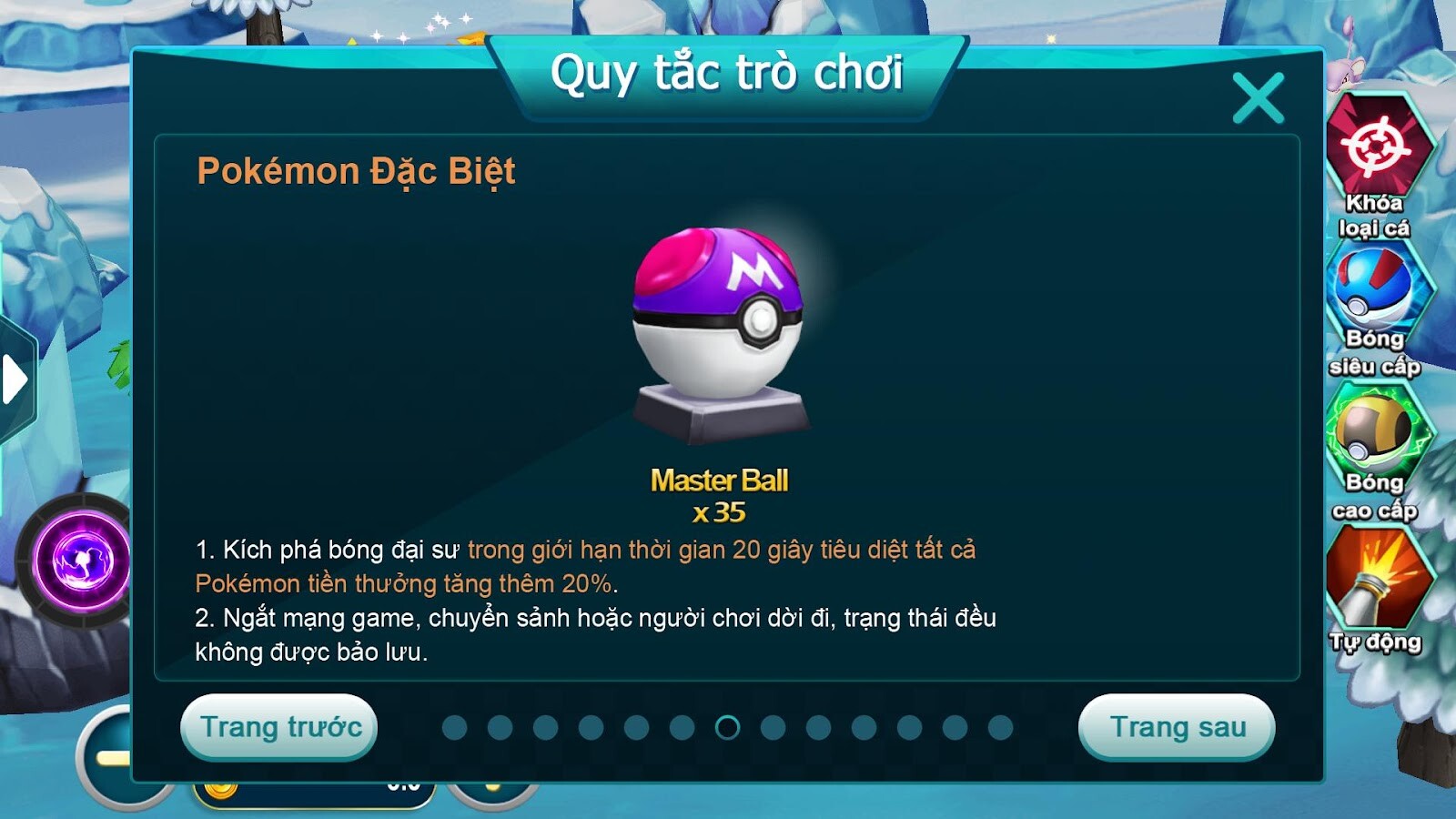 Đại Sư Pokemon SV66 - Game săn Pokemon hot hit nhất hiện nay 17 Đối với Pokemon đặc biệt