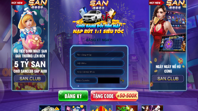 San Club - Cổng game đổi thưởng mới nhưng chất lượng 6 San Club là phiên bản mới của Sand999 từng một thời làm mưa gió