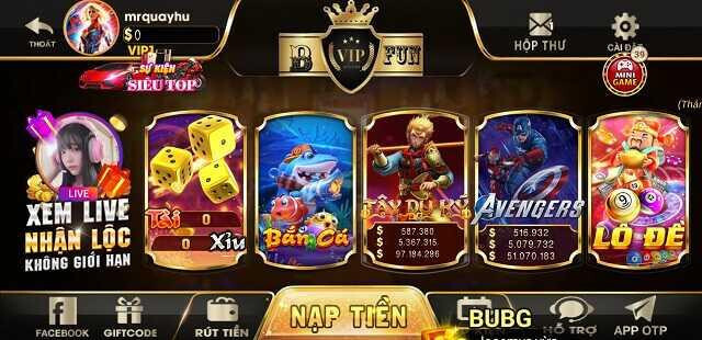 Bvip Fun - sân chơi cá cược online uy tín, chất lượng đỉnh 7 Cổng game Bvip Fun đa dạng, phong phú với rất nhiều tựa game hấp dẫn