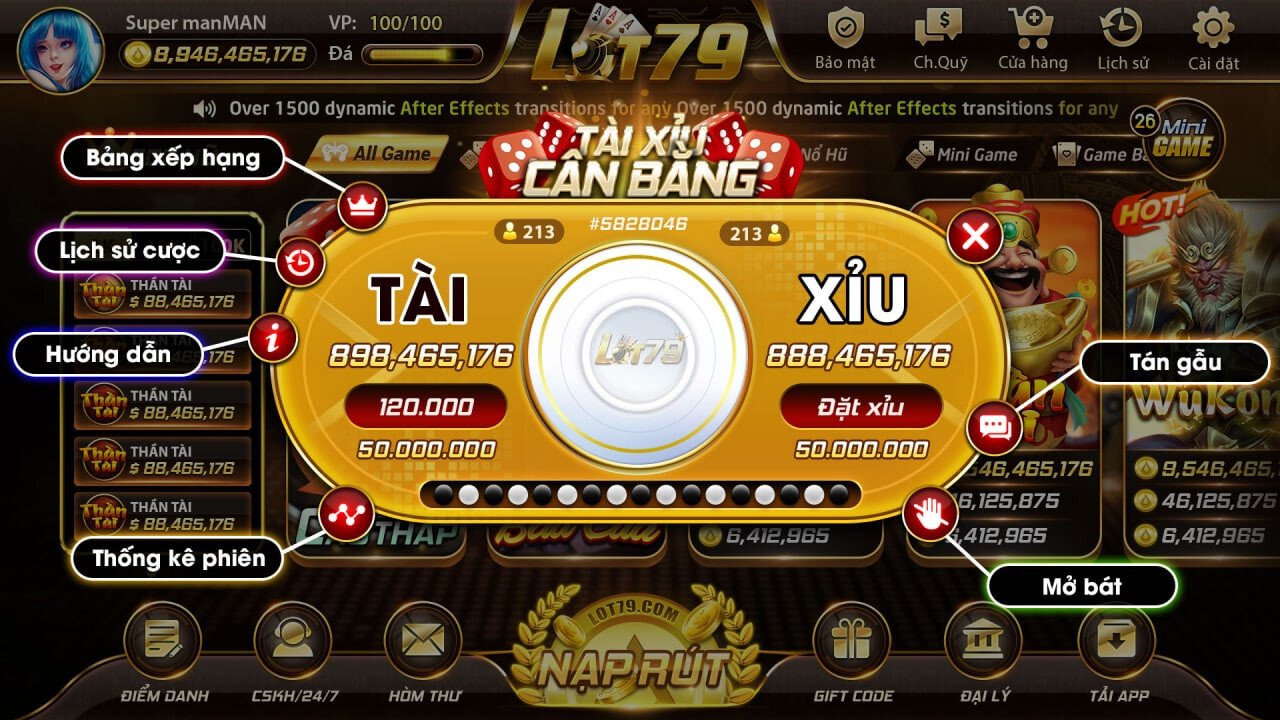 Lot79 Club – Cổng game uy tín nhất thị trường Châu Á 8 Ưu điểm vượt trội của cổng game Lot79 Club