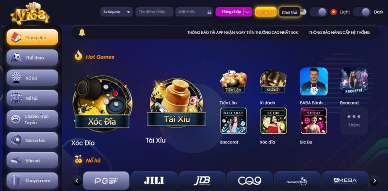 Tiết lộ từ A-Z các thông tin về cổng game Vi68 9 Casino trực tuyến tại Vi68